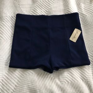 Forever 21 Blue Stretch Dress Shorts NWT size L